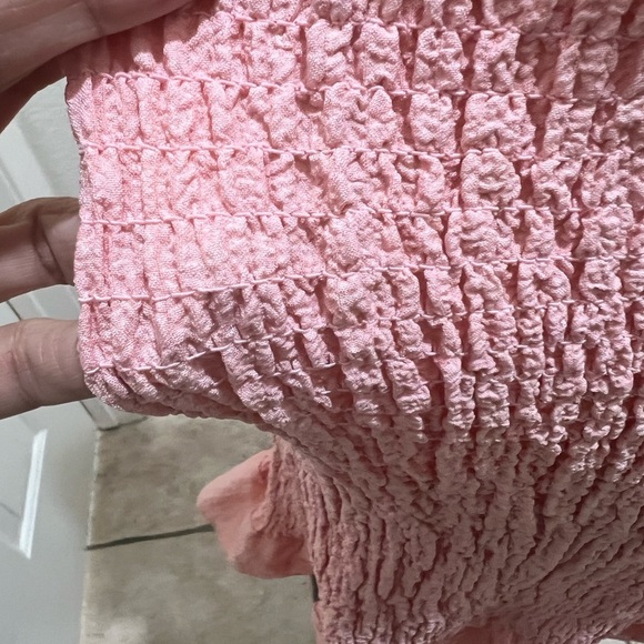 Bibi Light Pink Smocked Puff Sleeve can be Maternity, sold out online, NWT - Picture 7 of 8